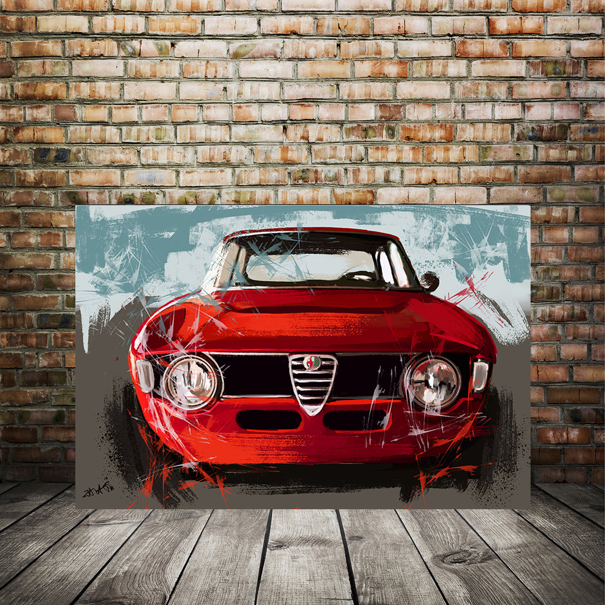 Alfa Romeo GTV RED 002 – Z Garage Art