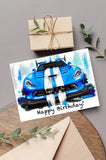 Custom Blue Dodge Viper SRT Greeting Card