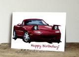 Mazda Miata birthday card