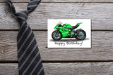 Custom Green Ducati Greeting Card