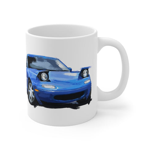 Blue Mazda Miata Coffee Mug 11oz