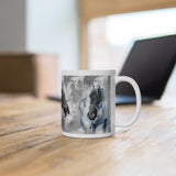 Horses Gray Rustic Art Coffee Mug