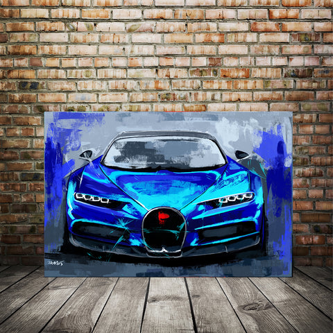 Bugatti art print Chiron 001