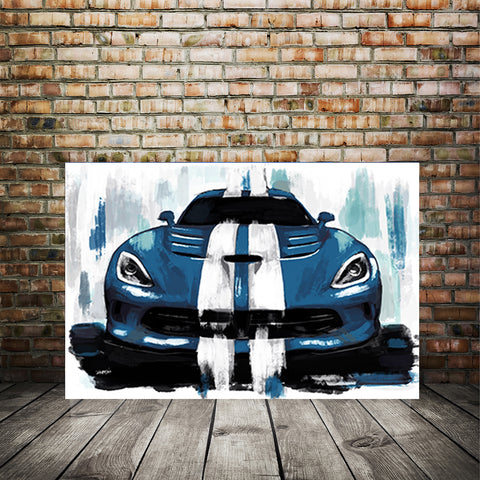 SRT Viper Painting Dark Blue with Stripes 010