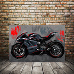 Black Ducati Motorcycle Painting 003