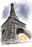 Eiffel Tower Watercolor print