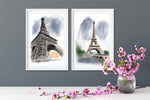 Eiffel Tower Watercolor set