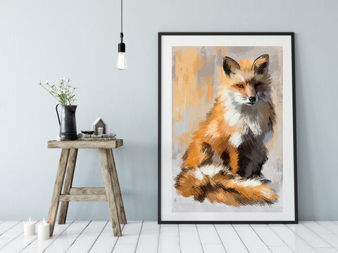 Fox Art print, Canvas 002