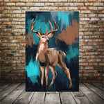 White tail Deer Art print, Canvas 003