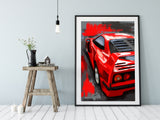 Ferrari F40 canvas art red 003