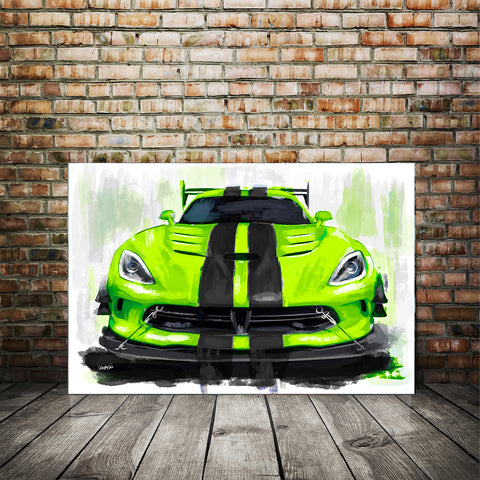 SRT Viper ACR Painting Snake green 008