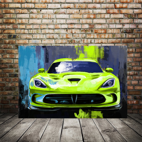 Snake green SRT Viper Painting 003