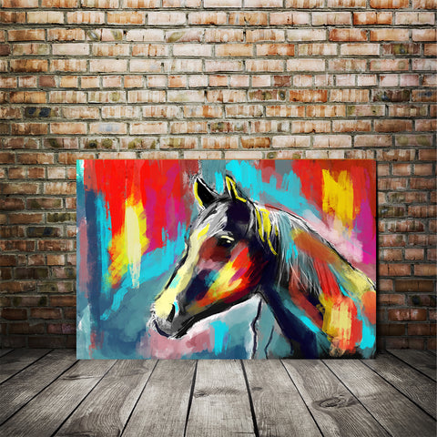 Horse painting colorful 010