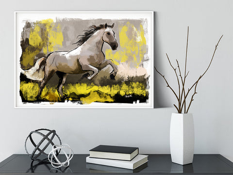 Horse Art print, Canvas 007