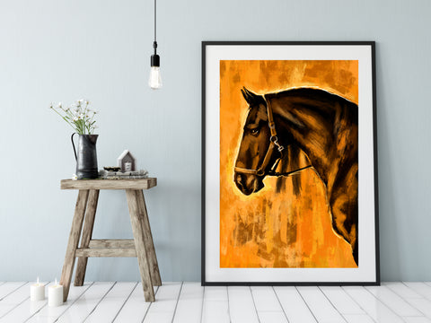 Horse Art print, Canvas 006