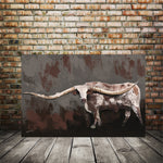 Texas Long Horn Art print, Canvas 004