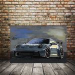 Porsche GT3 Gray 992 car art 003