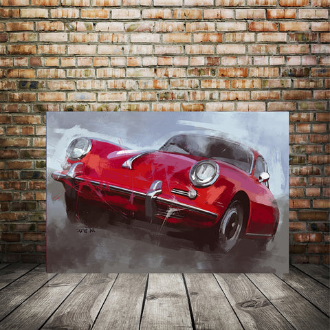 Red Porsche 356 Coupe