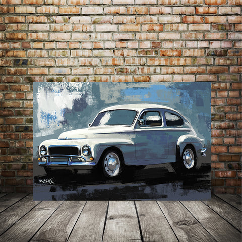 Classic Car Sketch, Volvo pv 544 Sport 001