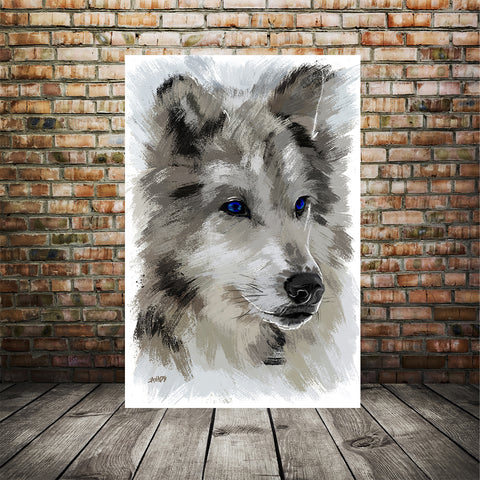Painting of a wolf, Art print