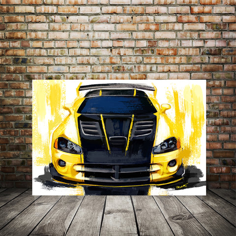 Yellow and Black SRT Viper Painting gen 4
